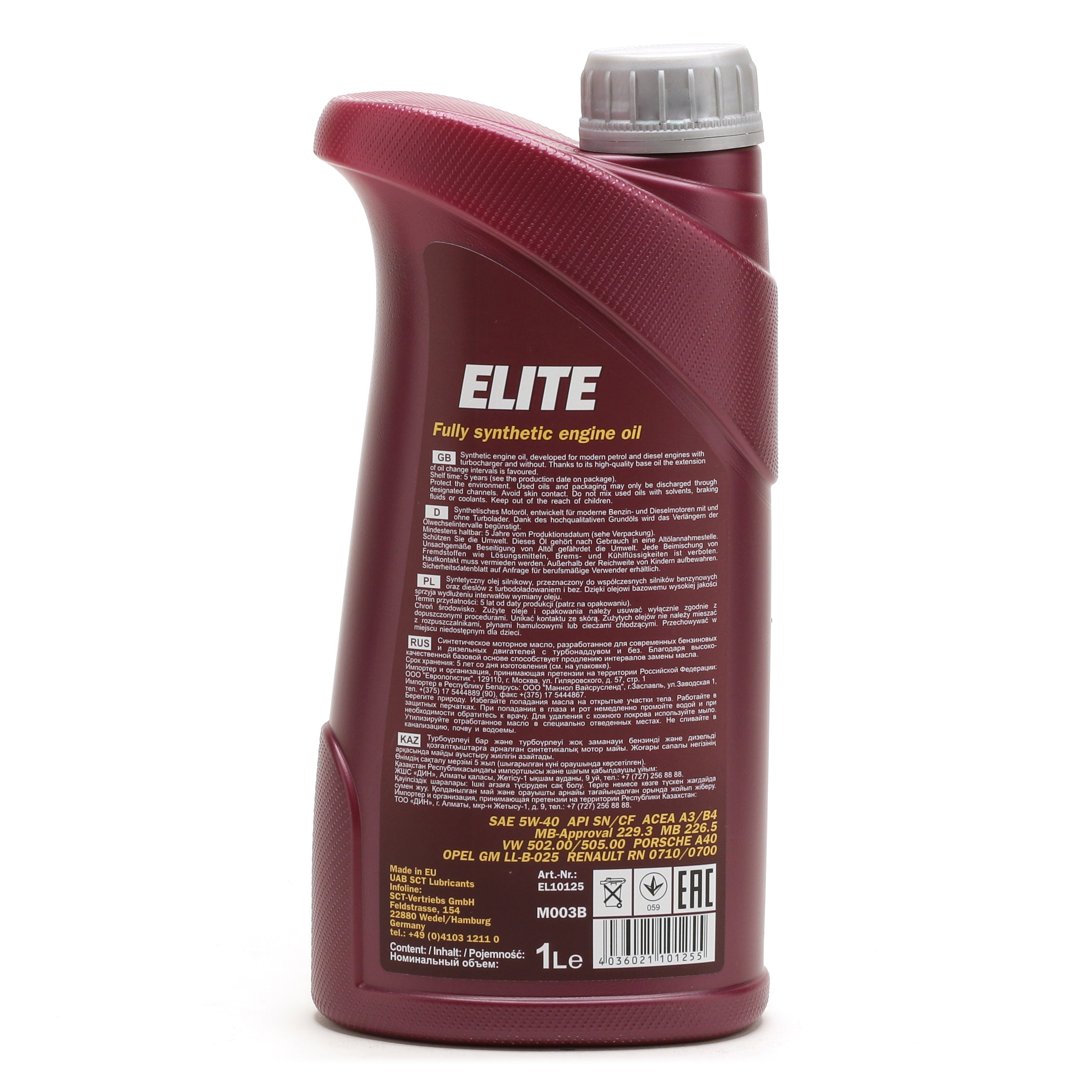 Mannol 7903 Elite 5W-40 synthetisches Motoröl 1l Flasche